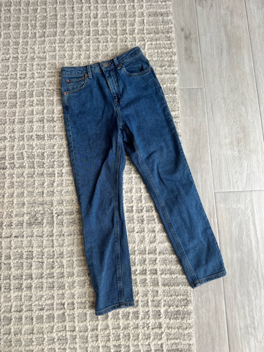 ASOS Women’s Slim Straight Jeans — Dark Blue Denim